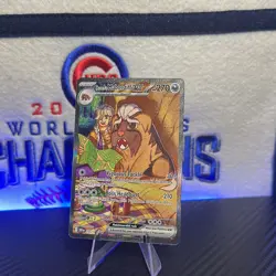 Pokemon TCG Arven's Mabosstiff EX #235/182 Sv10: Destined Rivals SAR - Image 1