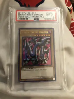 2019 Yugioh Speed Duel STP2 Serpent Night Dragon PSA 10 - Image 1