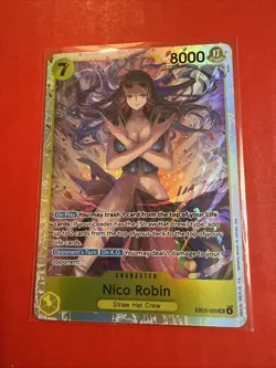 Nico Robin EB03-055 SR Foil English One Piece TCG Card Near Mint - Image 1