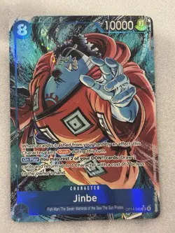 One Piece OP14-049 Jinbe SR Alt Art OP14 The Azure's Seven English NM - Image 1
