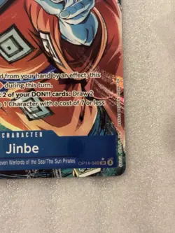 One Piece OP14-049 Jinbe SR Alt Art OP14 The Azure's Seven English NM - Image 4