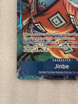 One Piece OP14-049 Jinbe SR Alt Art OP14 The Azure's Seven English NM - Image 5