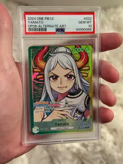 One Piece PSA 10 Yamato Alt Art Leader OP06-022 Wings of the captain English - Image 3