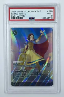 Disney Lorcana Snow White Fair Hearted #220 Shimmering Skies Enchanted PSA 9 - Image 1