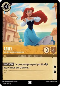 1/204 FR | Ariel, Sur des jambes humaines | carte Disney Lorcana (2023) - Image 1