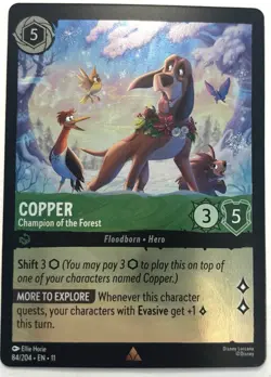 Disney Lorcana WinterSpell, Copper- Champion Of The Forest, 84/204, Foil - Image 1