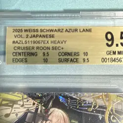 2025 Weiss Schwarz Azur Lane Vol. 2 Roon SEC+ AZL/S119-067EX Foil Signed BGS 9.5 - Image 2