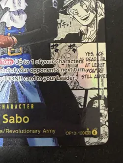 OP13-120 Sabo SEC Manga Rare (Super Alternate Art) One Piece Card Game English - Image 5