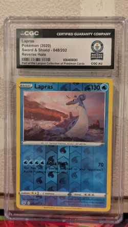 World Record Holder 1/1 Pokemon Lapras 048/202 SWSH Reverse Holo Guiness Card - Image 1
