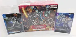X1 Gundam Card Tcg Booster Box Dual Impact GD02 + 3 Promos- Mikazuki Signature P - Image 2
