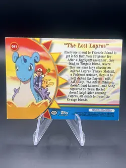 OR1 The Lost Lapras Pokemon Topps Series 3 Orange Islands Card Blue Label - Image 2