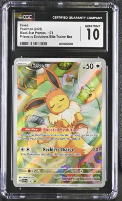 🌟 CGC 10 🌟 Eevee 173 Sv: Scarlet & Violet Pokemon Promo Card - Image 1