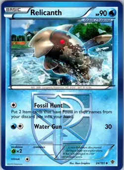 Pokemon TCG Relicanth B&W Plasma Blast 24/101 Regular Uncommon Card LP-NM - Image 1