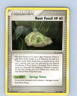 Pokemon TCG Root Fossil EX Power Keepers 86/108 Regular Common Card LP-NM - Image 1