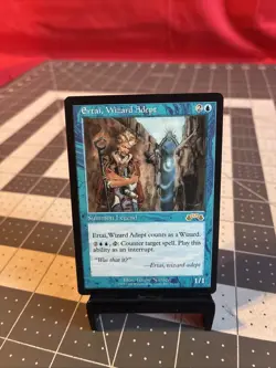 Vintage 1998 MTG Exodus Ertai Wizard Adept Card NM - Image 1