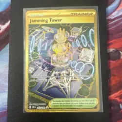 Jamming Tower 243/182 Sv10: Destined Rivals Holo Gold Pokemon Card - NM - Image 1