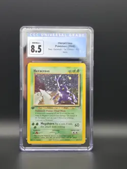 CGC 8.5 Heracross Neo Genesis 1st Edition 6/111 Holo Pokemon Card - Image 1
