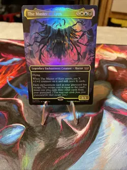 The Master of Keys 4 BORDERLESS Near Mint NM FOIL Duskmourn DSC Magic MTG - Image 1