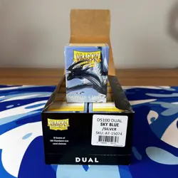 Dual Matte Sky Blue & Silver Case Display Dragon Shield Standard - 10 Packs - Image 1