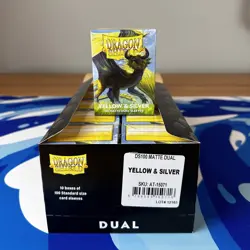 Dual Matte Yellow & Silver Case Display Dragon Shield Standard - 10 Packs - Image 1