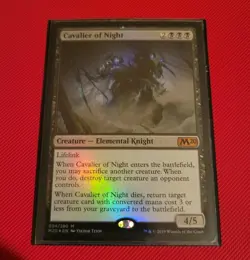 Magic: The Gathering Cavalier of Night Core Set 2020 Foil Mythic Black Knight - Image 1