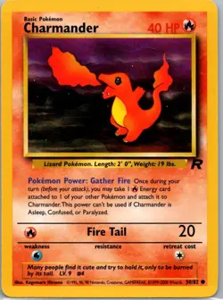 Pokemon TCG Charmander 50/82 Team Rocket NM - Image 1