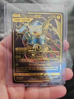 Pokemon Thor I Horchu Tag Team Pikachu And Thor GX Black Foil Fan Art Collect - Image 1