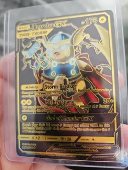 Pokemon Thor I Horchu Tag Team Pikachu And Thor GX Black Foil Fan Art Collect - Image 4