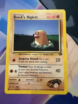 Brock's Diglet - 67/132 - Gym Challenge Unlimited- Pokemon TCG - NM/LP - Image 1