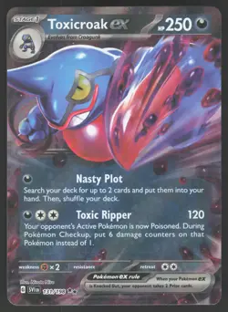 Toxicroak ex 131/198 Double Rare Pokemon TCG SV01: Scarlet & Violet Base Set NM - Image 1