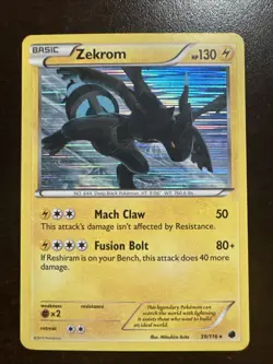 Zekrom 39/116 Holo Rare HP Pokemon TCG Black & White Plasma Freeze - Image 1