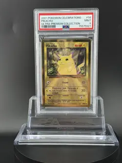 2021 Pikachu #58 Pokemon Celebrations Ultra-Premium Collection MINT PSA 9 Metal - Image 4