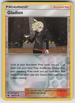 Gladion Reverse Holo Uncommon SM - Crimson Invasion 95/111 Pokemon - Image 1