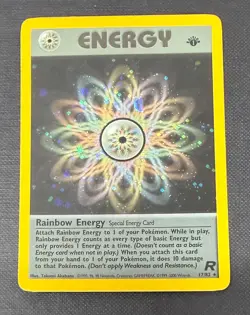 POKEMON RAINBOW ENERGY 3/82 1ST EDITION HOLO TEAM ROCKET NM NO PLAY PACK FRESH - Image 1