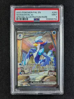 2023 Pokemon QUAQUAVAL EX 260/193 Paldea Evolved SIR Holo English PSA 9 - Image 1