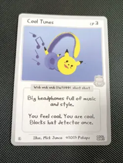 Pokepu Pikachu Cool Tunes 2025 Cool Club Art Mick Junco Pokemon Fan Art - Image 1