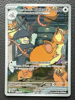 Team Rocket’s Raticate 202/182 NM – Illustration Rare – Pokemon Destined Rivals - Image 1