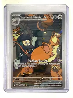 Team Rocket’s Raticate 202/182 NM – Illustration Rare – Pokemon Destined Rivals - Image 3