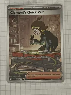 Clemonts Quick Wit 243/191 - Pokemon TCG Surging Sparks Special Illustration NM - Image 1