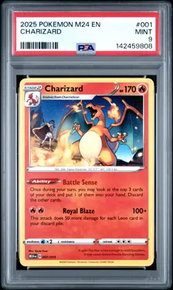 2025 POKEMON M24 EN MCDONALD'S COLL # 001 CHARIZARD PSA 9 - Image 1