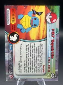 Topps Pokemon Squirtle #07 Chrome TV Animation Series - Image 2
