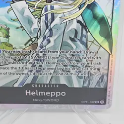 One Piece TCG English OP11-092 Helmeppo SR Foil Black RARE - Image 3