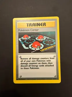 Pokemon TCG Trainer Card Pokemon Center Base 85/102 Regular LP! - Image 1