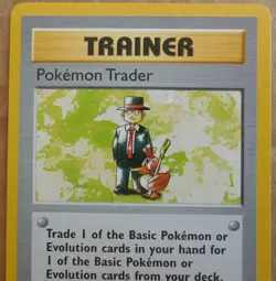 Pokemon Trader 77/102 Rare Non-Holo Base Set Pokemon Trainer Card LP - Image 2