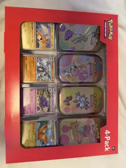 Pokemon TCG Scarlet & Violet - 151 Mini Tin 4 Pack Set With 4 Holographic Cards - Image 1