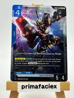 Gundam Card - Unicorn Gundam 02 Banshee (Destroy Mode) - GD01-003 LR - Image 1