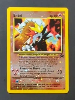 Near Mint Reverse Holographic WOTC Black Star Promotional Pokemon Card Entei #34 - Image 1