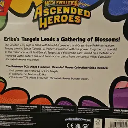 Pokemon Mega Evolution Ascended Heroes Kit Erika Tangela Foil Card Coin Booster - Image 4