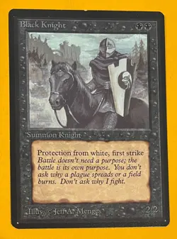 MTG BLACK KNIGHT Beta (OldManMTG 007-694) - Image 1