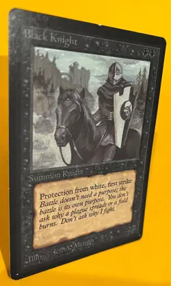 MTG BLACK KNIGHT Beta (OldManMTG 007-694) - Image 3